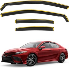 Shatterproof in-Channel Rain Guards for Toyota Camry 2018-2024, Clip-on Window D
