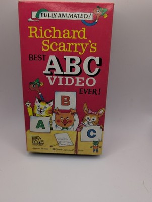 Richard Scarry's Best ABC Video Ever VHS Tape 1989 Please Read