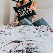 Pottery Barn pillow cover Emily Meritt No Bad Day college dorm gift 16x12 sham '