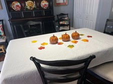 Handmade Double-Sided Fall Tablecloth 59" x 88"