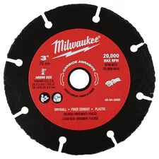 Milwaukee Tool 49-94-3005 Abrasive Cut-Off Wheel, Type 1, 3 In Dia, 0.04 In
