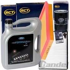 FILTERSET INSPEKTIONSKIT + OE FORD 5W-30 ÖL passend für FORD FIESTA 5 FUSION