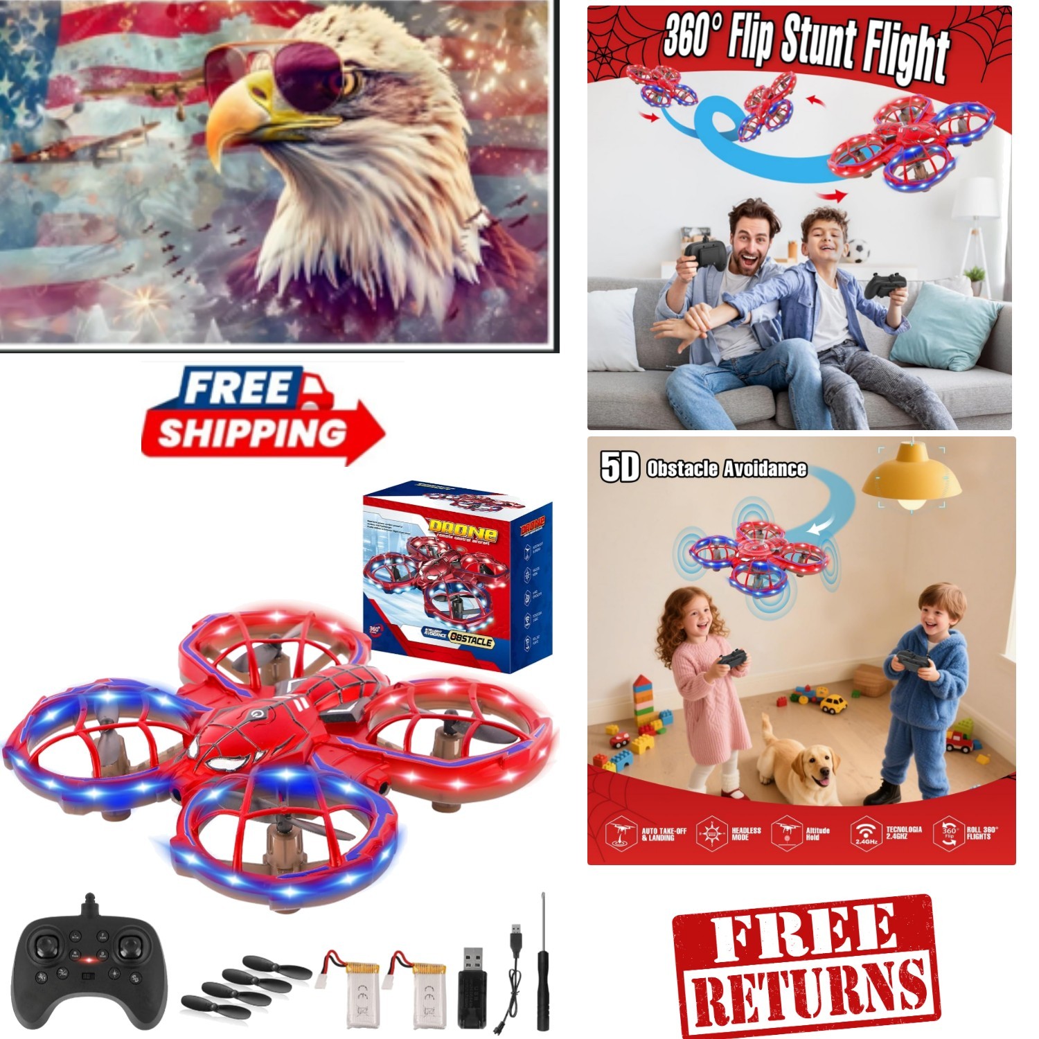 Ultimate Kids Toy: Auto Hovering Stunt Drone with Long Batte