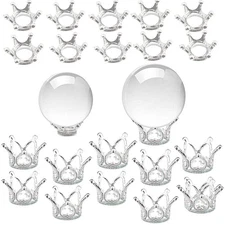 20PCS 2 Sizes Metal Sphere Stands Globe Stone Holders Crystal Ball Displays