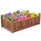 Raised Garden Bed 46'' x 24'' x 16'' Planter Box w/ 4 Drainage Holes for Patio