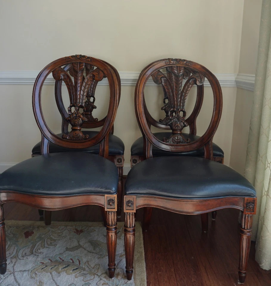 Set of 4 Henredon Plum Back Regency Dining Room Chairs - Image 2 of 4