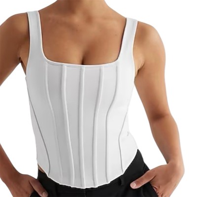 Express Body Contour High Compression Corset Cropped Tank Medium