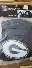 New Team ProMark NFL Green Bay Packers Head Rest Covers For Car Truck Suv Van