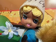 CUTE! 👀 Big Eye Bradley Girl Doll Jamaica Souvenir 🇯🇲 Vintage Kitsch 1960