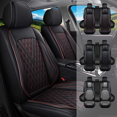 For Nissan Rogue 2009-2026,Car 2/5 Seat Covers Protector Cushion PU Leather