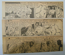 (25) "The Saint" Dailies by Leslie Charteris from 12/1950 Size: 2.5 x 8 inches