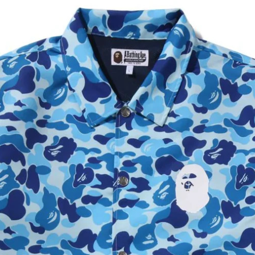 A Bathing Ape BAPE "ABC Camo Coach Jacket" blu 1L30-140-010 taglia M - Foto 2 di 10