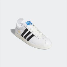 Adidas Gazelle Vintage Leather Trainers White Black Authentic Brand New