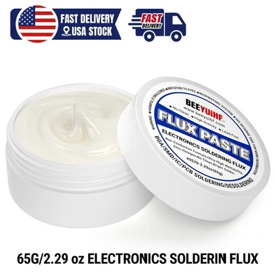 BEEYUIHF No Clean Rosin Soldering Paste Flux for Electrical Components (2.29oz/65g)