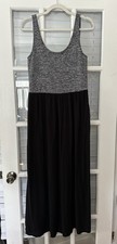 LOFT Outlet Women’s M Gray and Black Sleeveless Maxi Dress