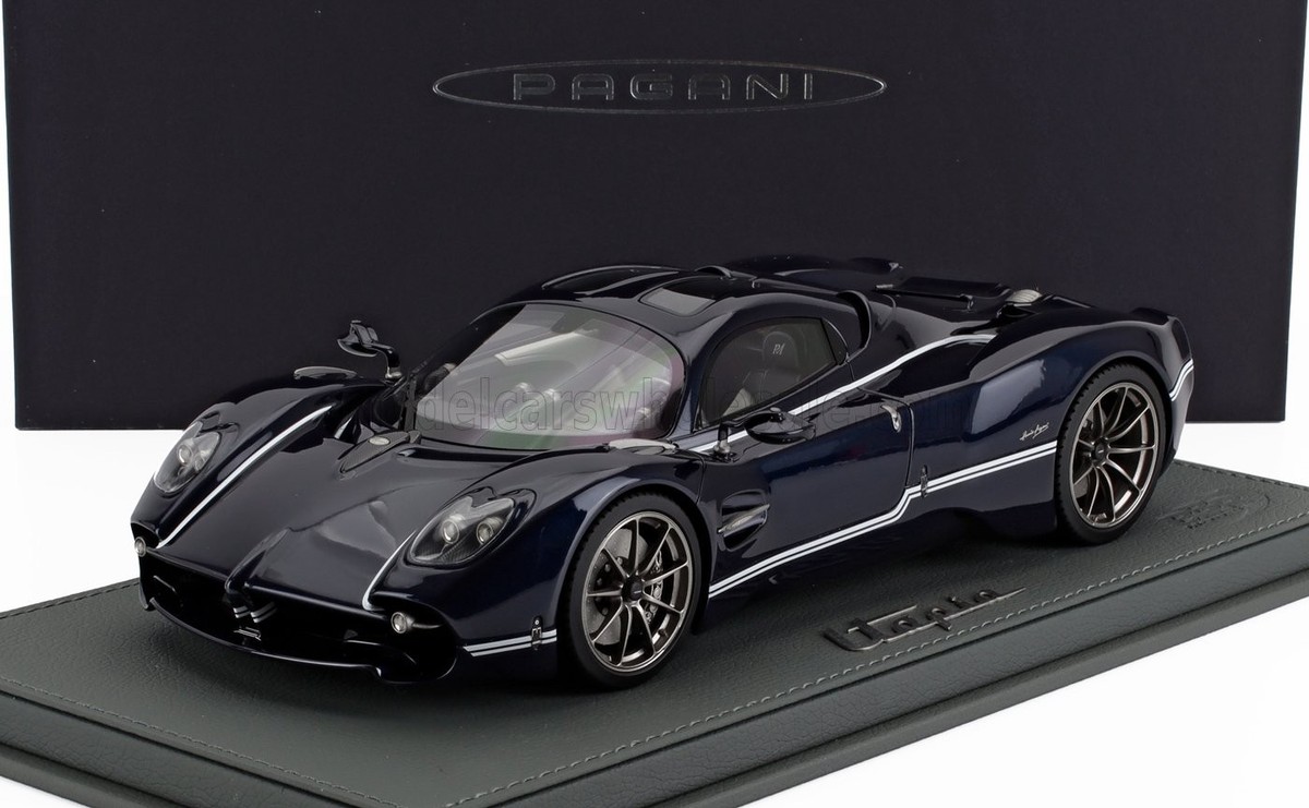 BBR PAGANI UTOPIA 2022 BLUE MIDNIGHT GLOSSY with Showcase 1/18