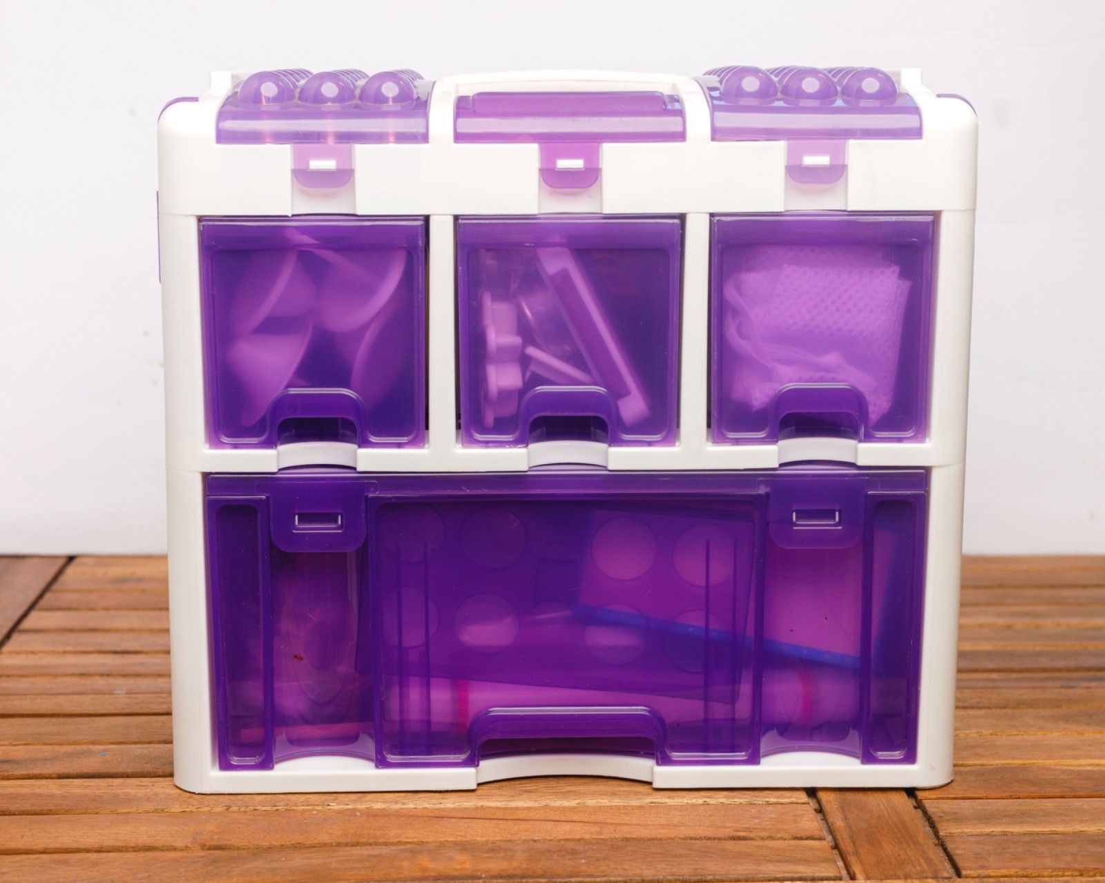 Wilton Ultimate Cake Decorating Tool Kit Caddy W/ Baking Supplies Vintage Purple