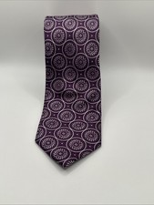 Bugatchi Purple Geometric Mens Tie