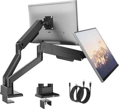 MonTEK Monitor Halterung 2 Monitore für 17-35 Zoll Bildschirme, Monitor Arm 16kg