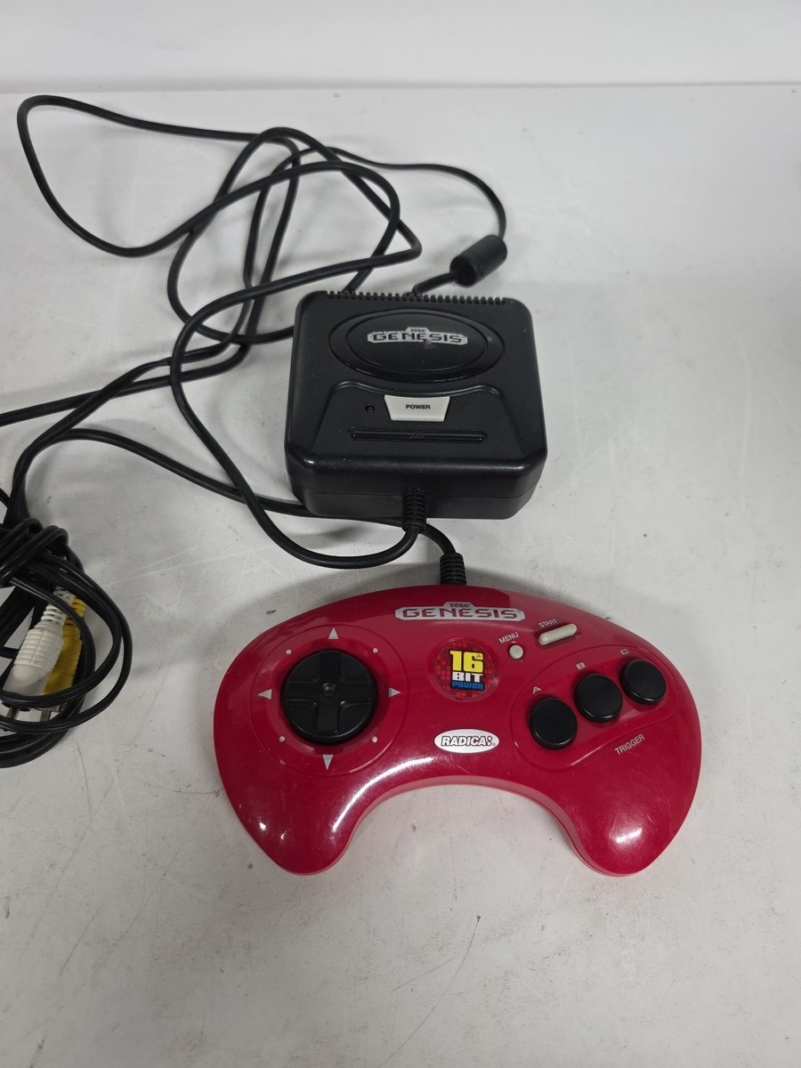 Radica Sega Genesis 16BIT Power Plug & Play TV - 6 Games Wired Red