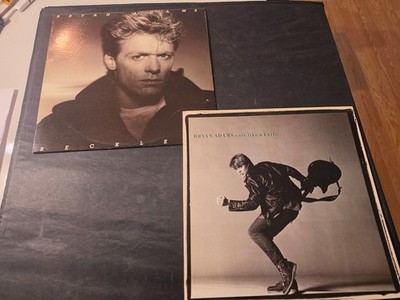(2) Bryan Adams ~ Cuts Like A Knife & Reckless~ Vinyl LP Record Album ~ both NM