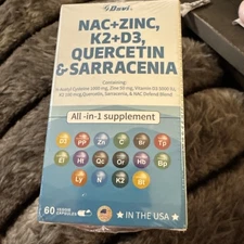 Nac + Zinc K2+ D3 Quercetin& Sarracenia By Dsvi  Exp 11/27