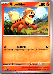 Growlithe 058/165 Common Scarlet & Violet 151 Pokemon TCG