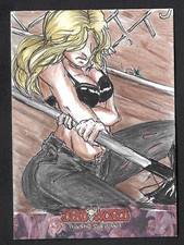 DEADWORLD Breygent 2012 Original Art Sketch Card by MJ SAN JUAN