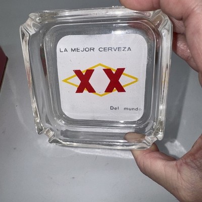 DOS EQUIS XX CERVEZA Ashtray Glass  ''DOS XX''