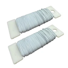 76Yards 22Gauge White Metal Floral Wire Flexible Paddle Florist 22, white 
