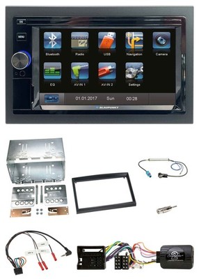 Blaupunkt 2DIN Bluetooth TMC USB Lenkrad SD Navigation für Citroen Berlingo 2008