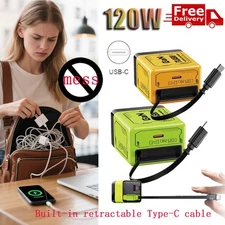 2 In 1 GaN Charger Scalable 120W Max Fast Charger Module With Type C & USB Ports