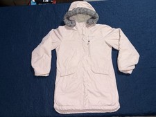 Columbia Girls Size M 10/12 Pink Puffer Jacket Hooded Faux Fur Winter Coat