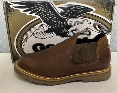 Georgia Boot Women's Giant Revamp Chelsea Work Boots Brown Leather Sz 9W EU41
