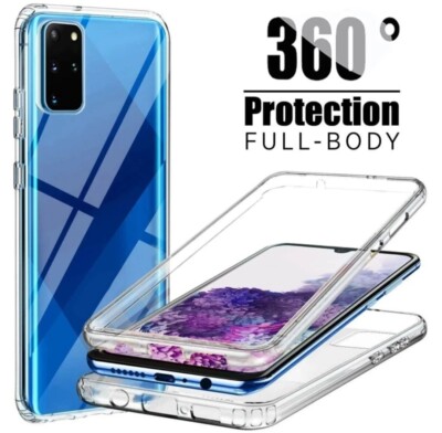Full Body Clear Shockproof Case Samsung A14 A24 A34 A54 S22 S23 Handy 360 Cover