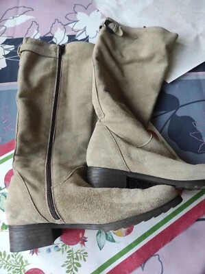 Bottes Laura Amat T38 beige - Photo 1/4