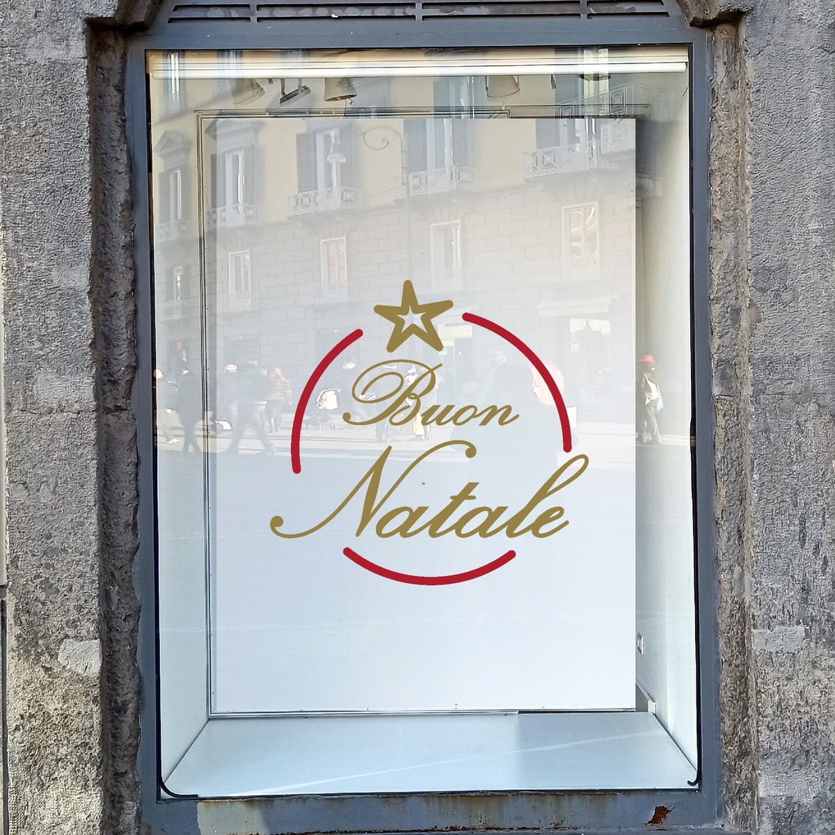 Adesivo natalizio Schiaccianoci in vinile glitterato/olografico