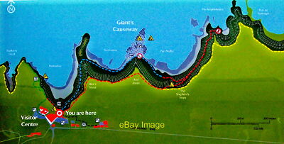 Photo 6x4 Antrim Coast - Giant's Causeway - Trails Information Sign 2 c2013