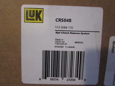 LuK CRS048 Clutch Pre-filled Hydraulic Master and Slave Cylinder Assembly