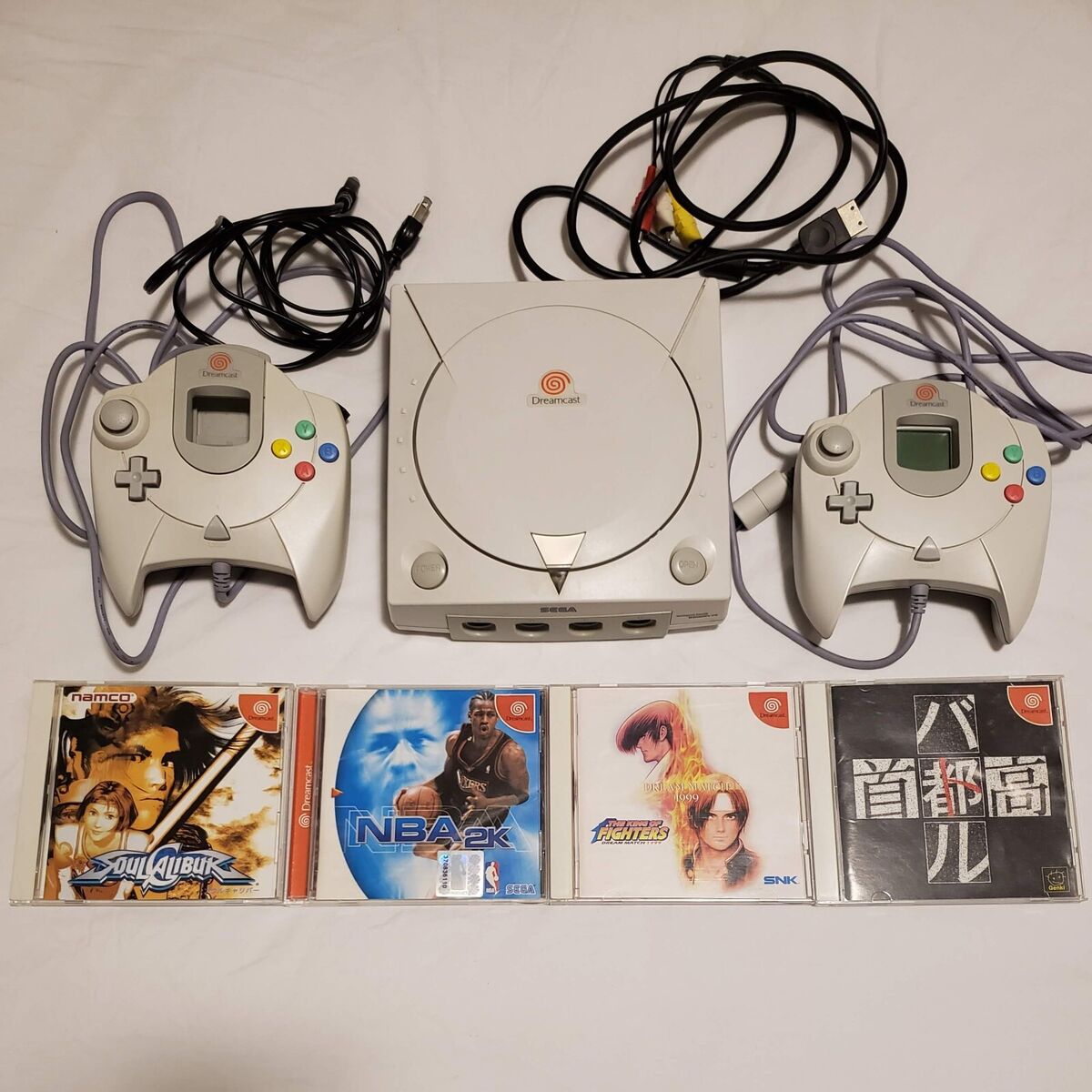 Sega Dreamcast Console HKT-3010 NTSC-J w/ 2 Controllers + Sega Dreamcast Console HKT-3010 NTSC-J w/ 2 Controllers +