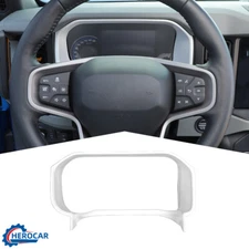 Dashboard Instrument Box Trim Cover For Ford Bronco 2021+Accessories White ABS