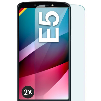 2x Echt Glas für Motorola Moto E5 Panzerfolie Hartglas Premium Displayschutz