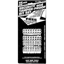 Best Way Tools Extractor Security Bit Set 33 Pc.