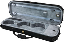 4/4 Full Size Violin Oblong Case Lightweight with Hygrometer Black/Grey