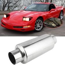 2.5 Inout Exhaust Resonator Muffler Deep Tone For Chevy Corvette C5 19972004 2.5 Inout Exhaust Resonator Muffler Deep Tone For Chevy Corvette C5 19972004