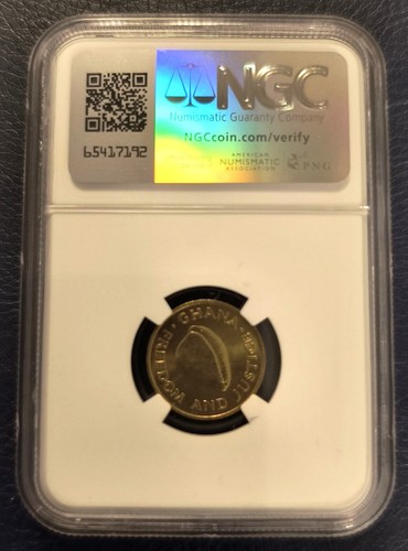 1984 GHANA CEDI Coin - Brilliant Uncirculated NGC Graded - Picture 2 of 2