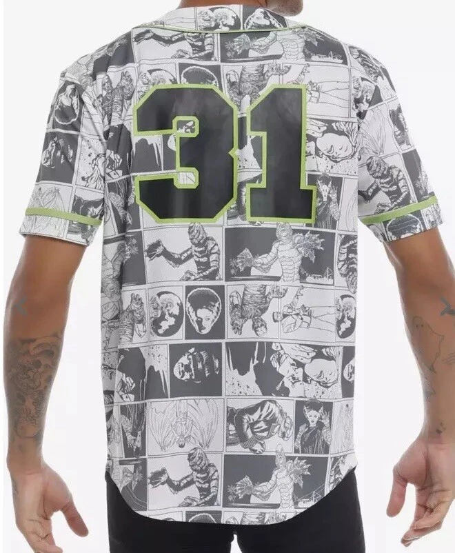 Universal Monsters Baseball Jersey Dracula Mummy Creature Black Lagoon