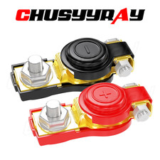 2 Car Battery Terminal Connector Top Post Positive Negative Heavy Duty Universal