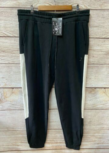 True Religion Jogger Pants Mens Medium Color Block Fleece Jogger Pants New $119 - Picture 1 of 4