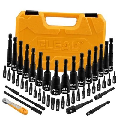 ELEAD 47-Piece Magnetic Nut Driver & Screwdriver Bit Set - Strong Magnetic Nut 